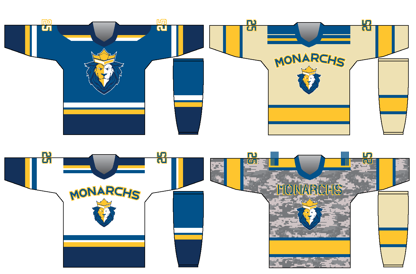 Monarchs uniform set