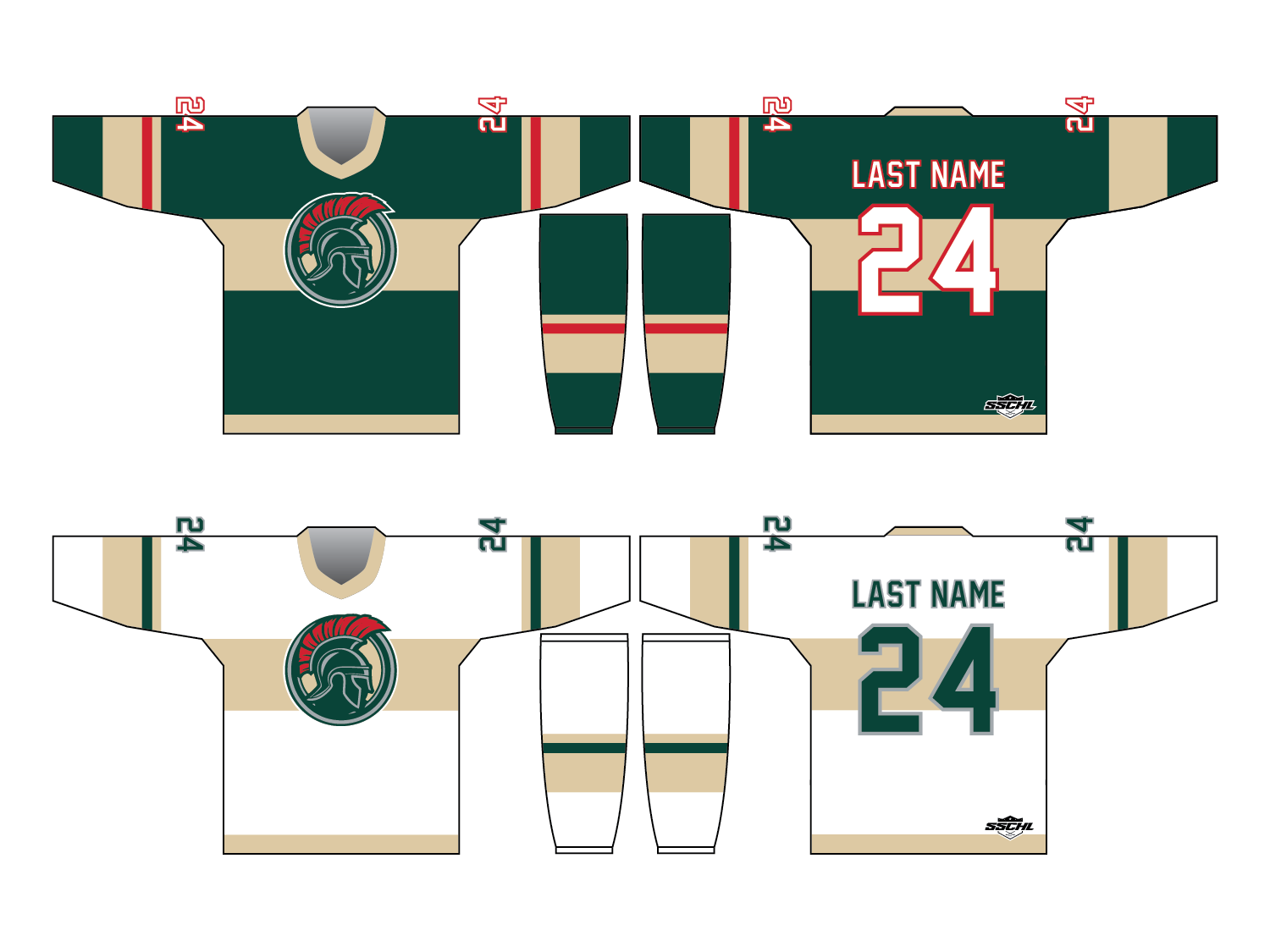 Spartans uniform set